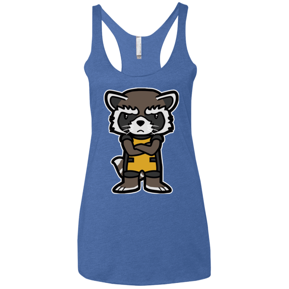 T-Shirts Vintage Royal / X-Small Angry Racoon Women's Triblend Racerback Tank