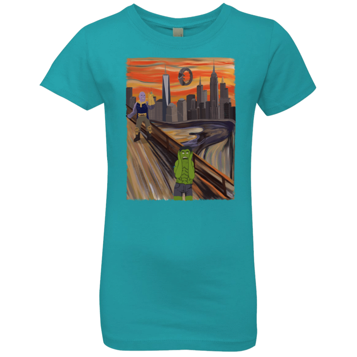 T-Shirts Tahiti Blue / YXS Angry Scream Girls Premium T-Shirt