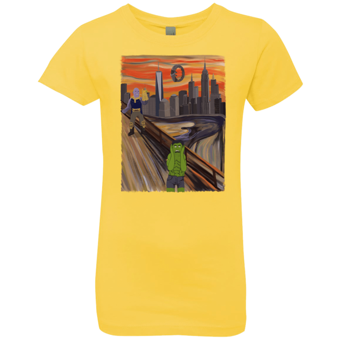 T-Shirts Vibrant Yellow / YXS Angry Scream Girls Premium T-Shirt