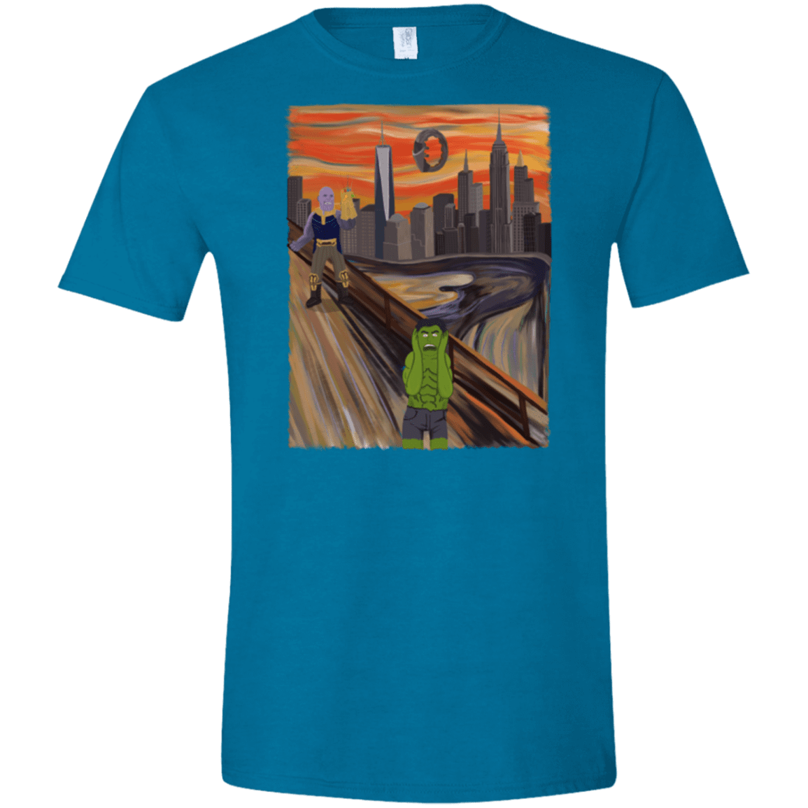 T-Shirts Antique Sapphire / S Angry Scream Men's Semi-Fitted Softstyle