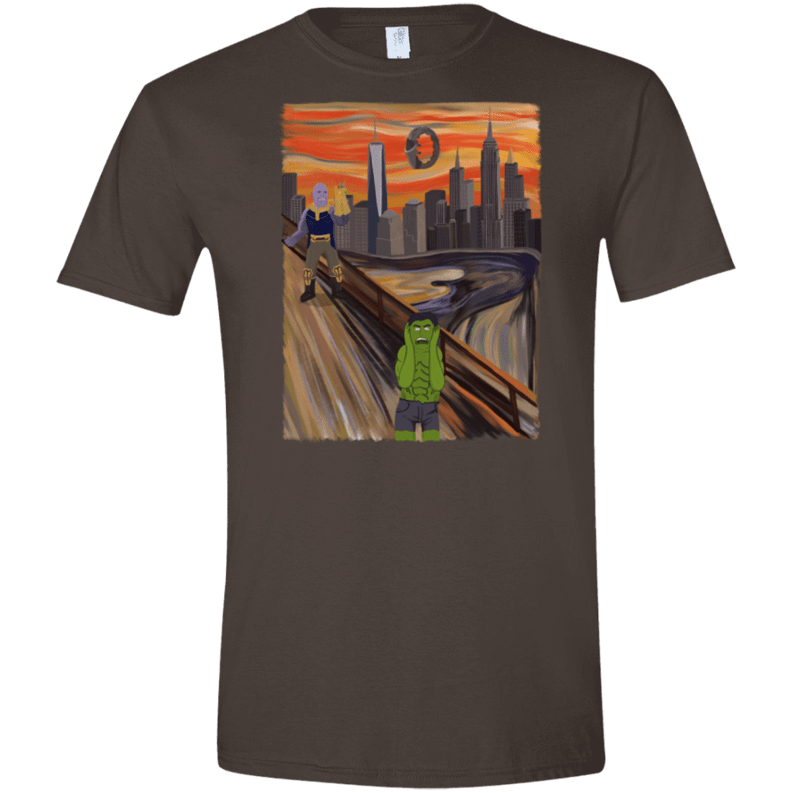 T-Shirts Dark Chocolate / S Angry Scream Men's Semi-Fitted Softstyle