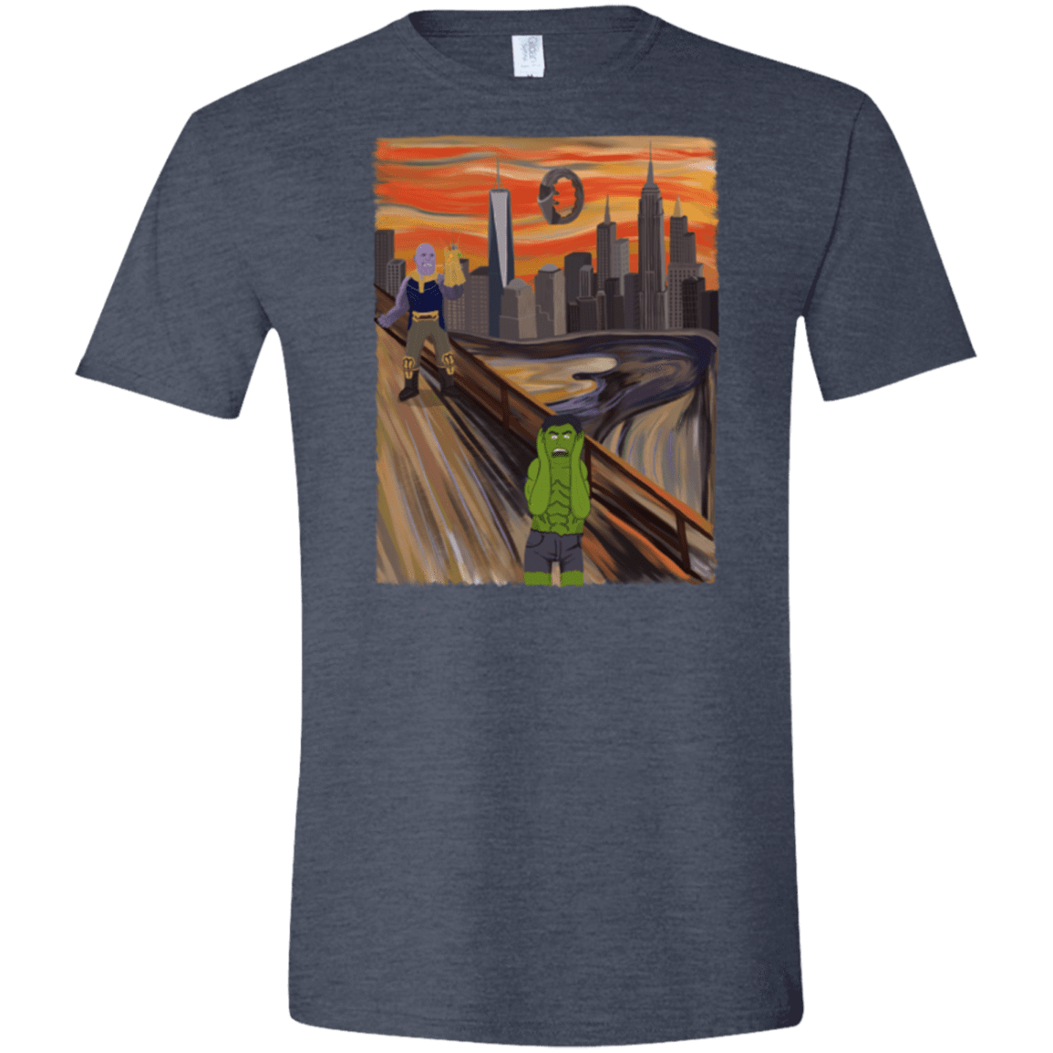 T-Shirts Heather Navy / S Angry Scream Men's Semi-Fitted Softstyle