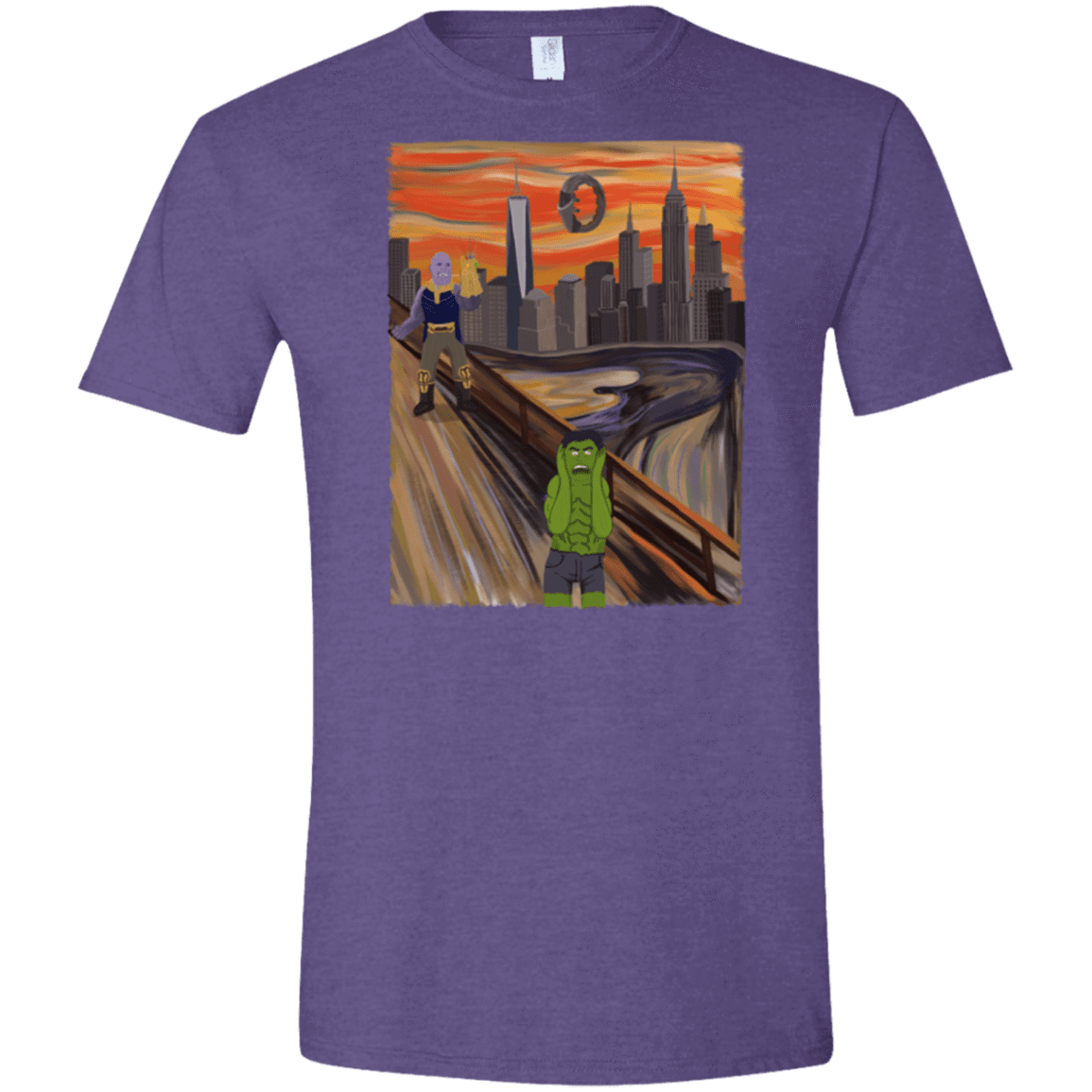 T-Shirts Heather Purple / S Angry Scream Men's Semi-Fitted Softstyle