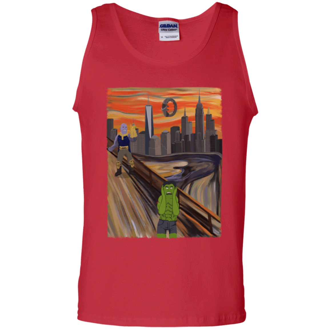 T-Shirts Red / S Angry Scream Men's Tank Top