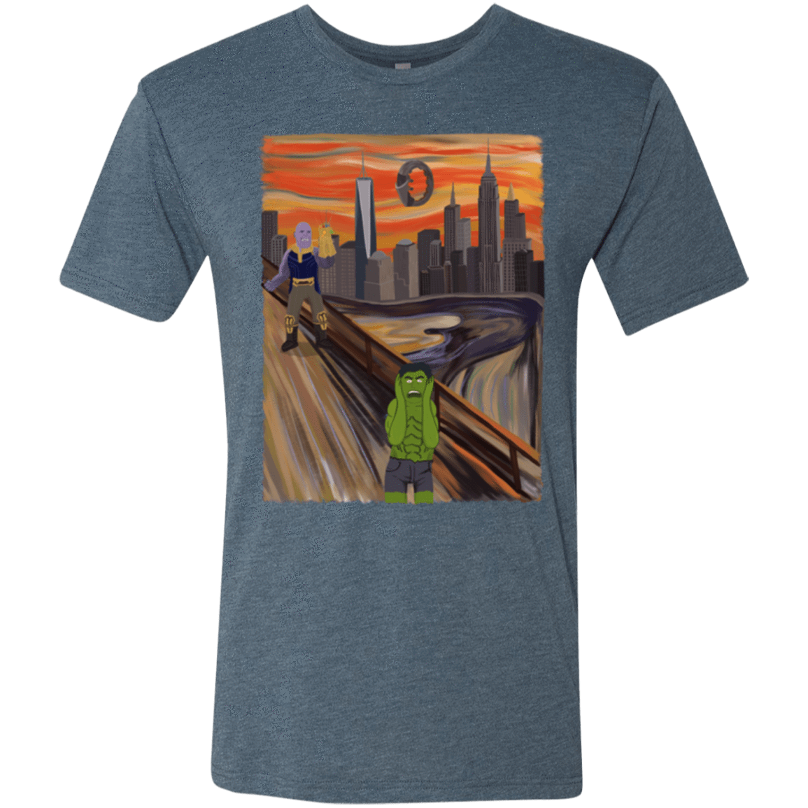 T-Shirts Indigo / S Angry Scream Men's Triblend T-Shirt