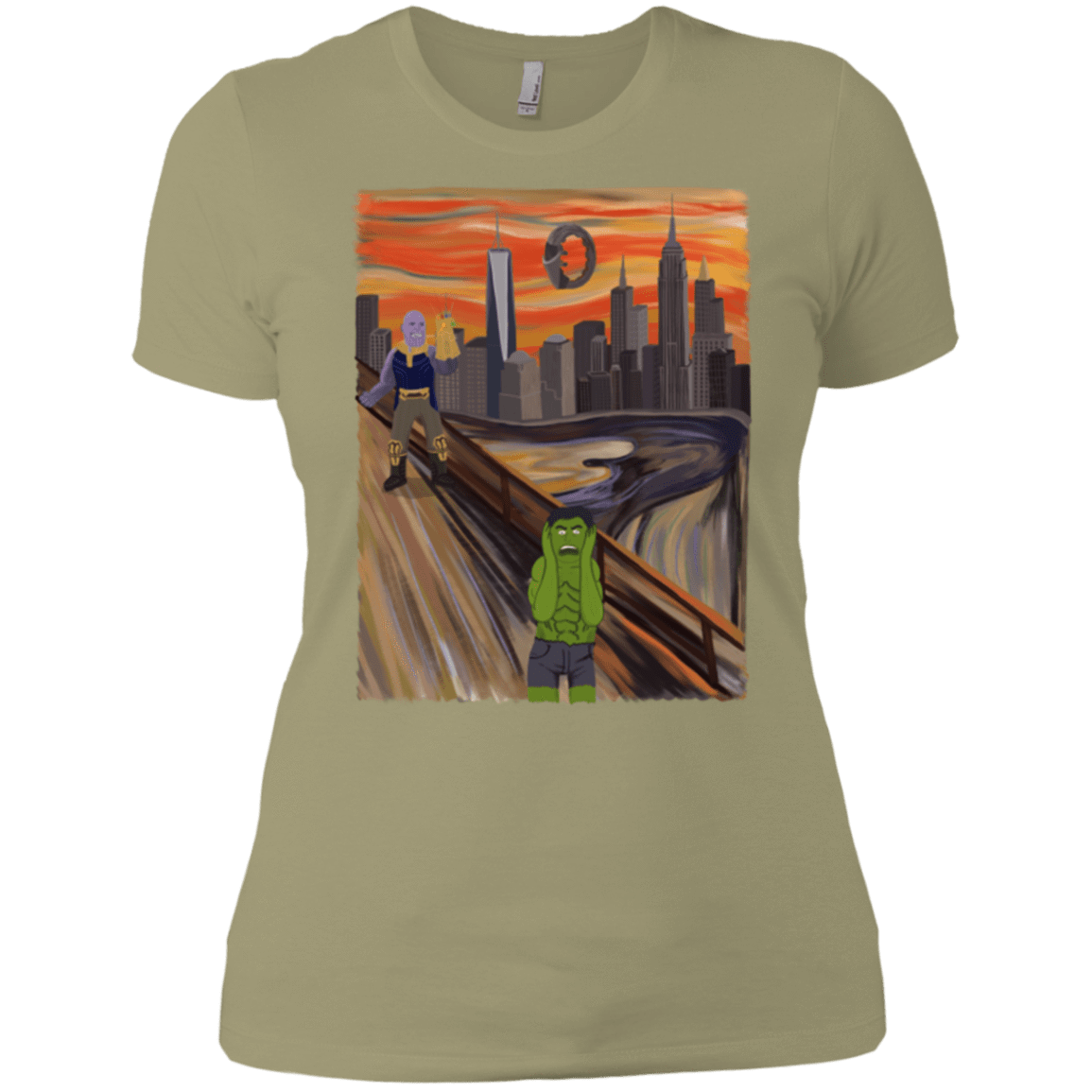 T-Shirts Light Olive / X-Small Angry Scream Women's Premium T-Shirt