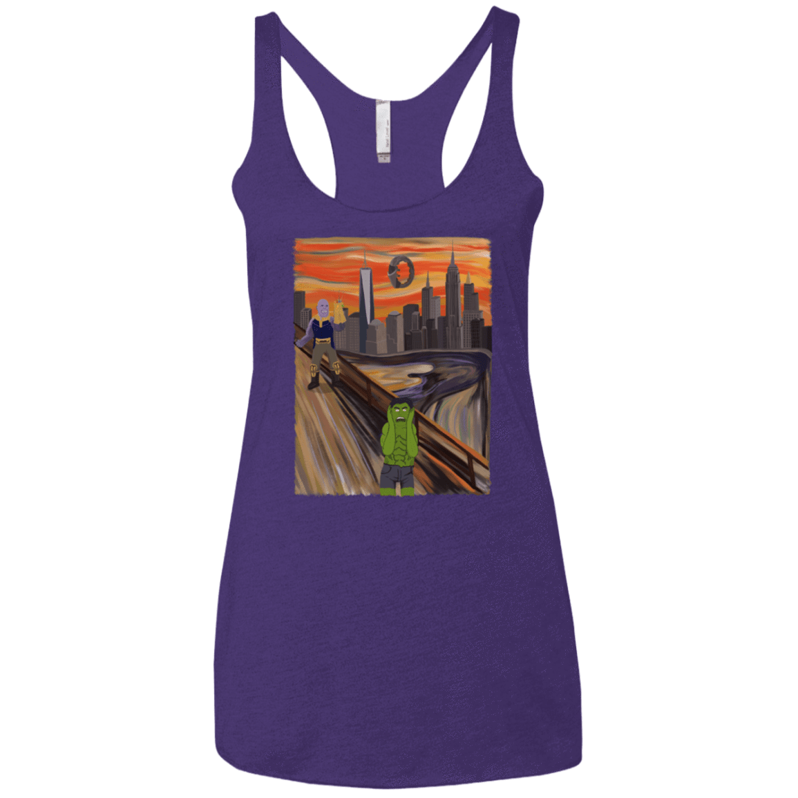 T-Shirts Purple Rush / X-Small Angry Scream Women's Triblend Racerback Tank