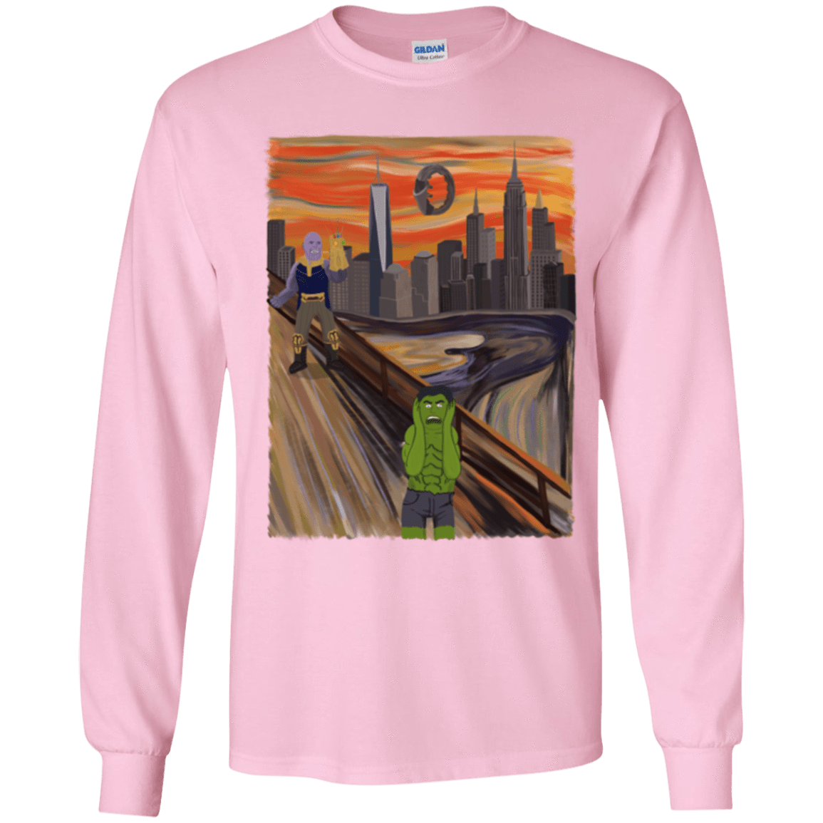 T-Shirts Light Pink / YS Angry Scream Youth Long Sleeve T-Shirt