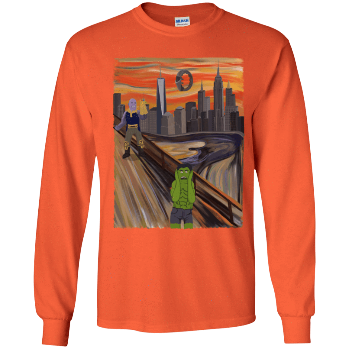 T-Shirts Orange / YS Angry Scream Youth Long Sleeve T-Shirt