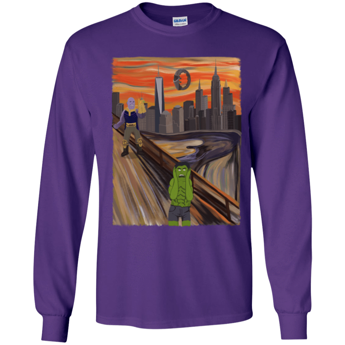 T-Shirts Purple / YS Angry Scream Youth Long Sleeve T-Shirt