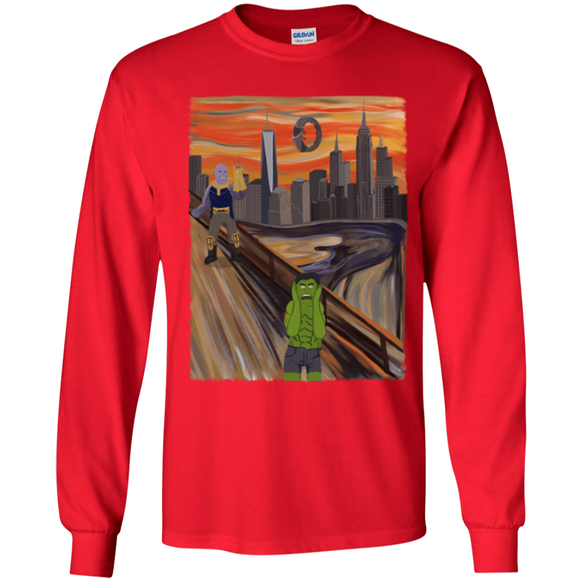 T-Shirts Red / YS Angry Scream Youth Long Sleeve T-Shirt