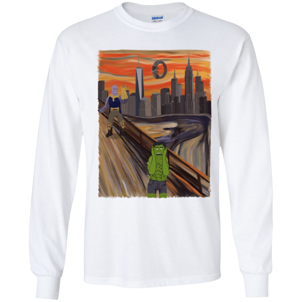 T-Shirts White / YS Angry Scream Youth Long Sleeve T-Shirt