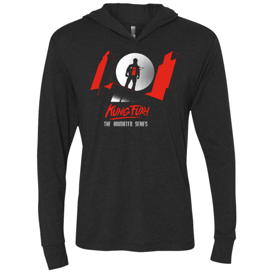 T-Shirts Vintage Black / X-Small Animated Fury Triblend Long Sleeve Hoodie Tee