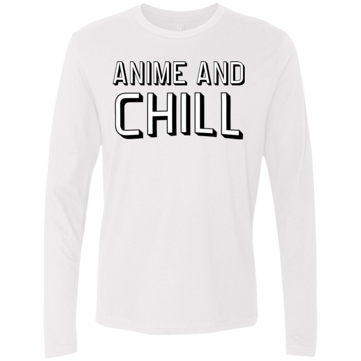 T-Shirts White / Small Anime and chill Men's Premium Long Sleeve