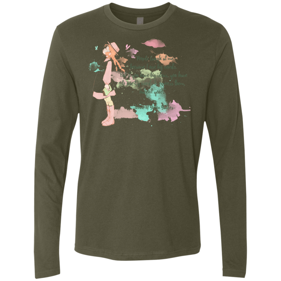 T-Shirts Military Green / Small Anne of Green Gables 3 Men's Premium Long Sleeve
