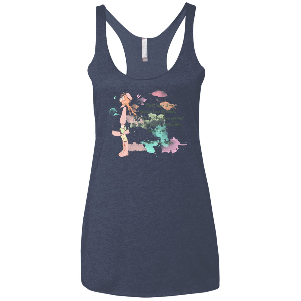T-Shirts Vintage Navy / X-Small Anne of Green Gables 3 Women's Triblend Racerback Tank