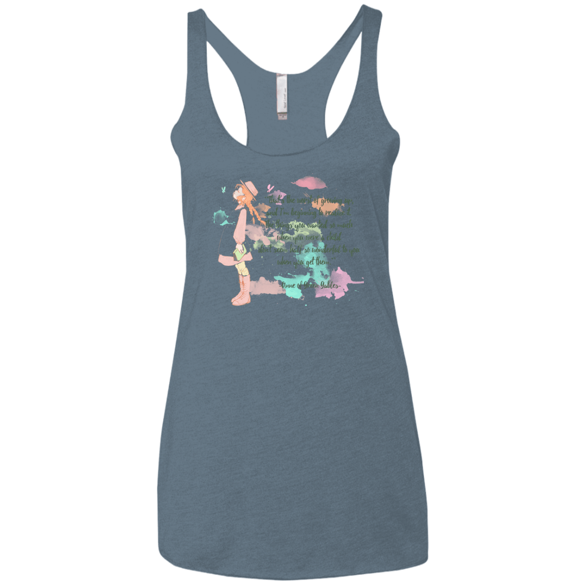 T-Shirts Indigo / X-Small Anne of Green Gables 5 Women's Triblend Racerback Tank