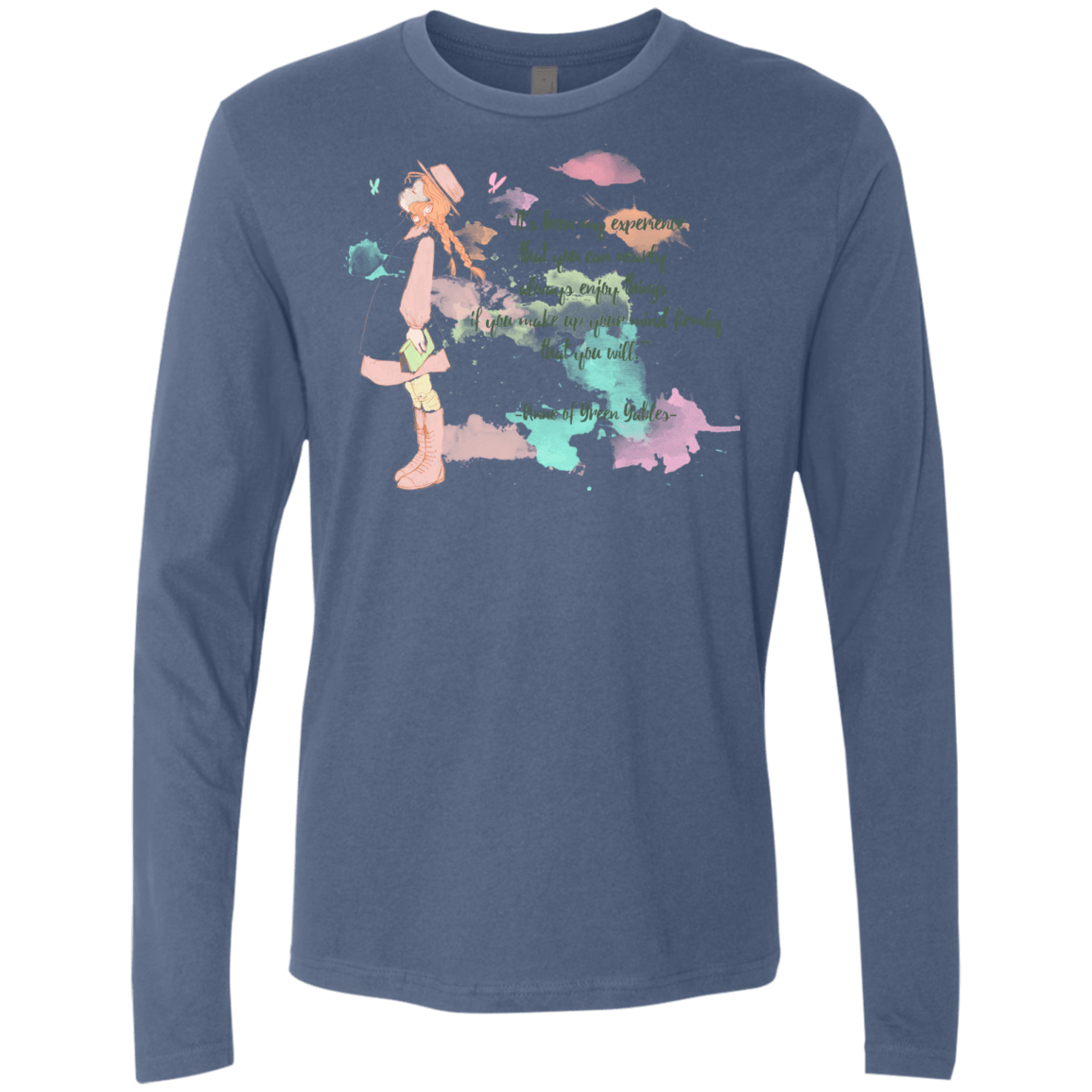 T-Shirts Indigo / Small Anne of Green Gables Men's Premium Long Sleeve
