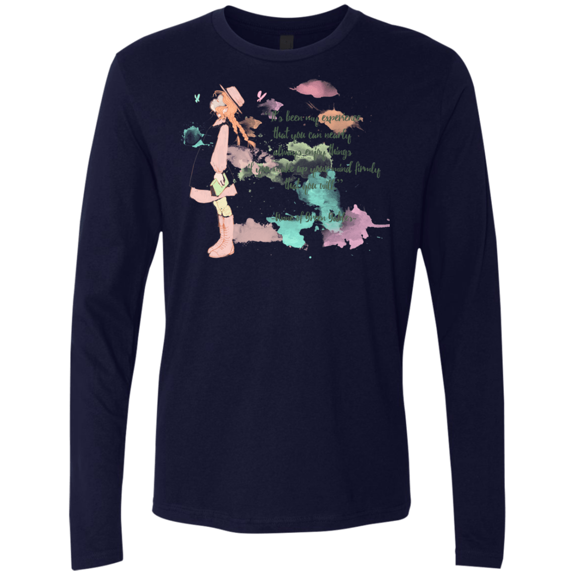 T-Shirts Midnight Navy / Small Anne of Green Gables Men's Premium Long Sleeve