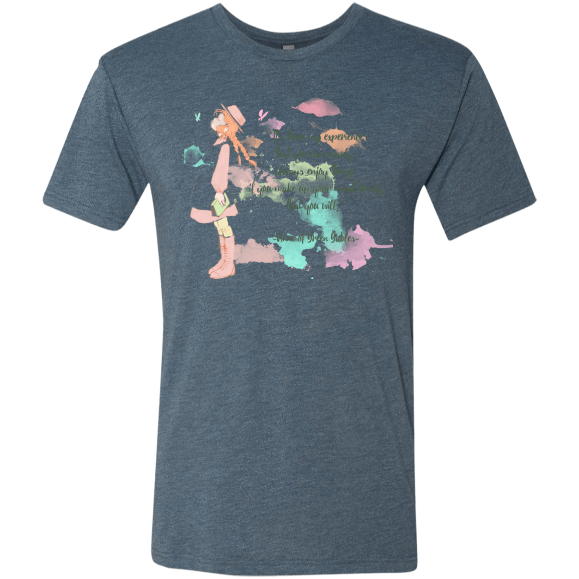 T-Shirts Indigo / Small Anne of Green Gables Men's Triblend T-Shirt