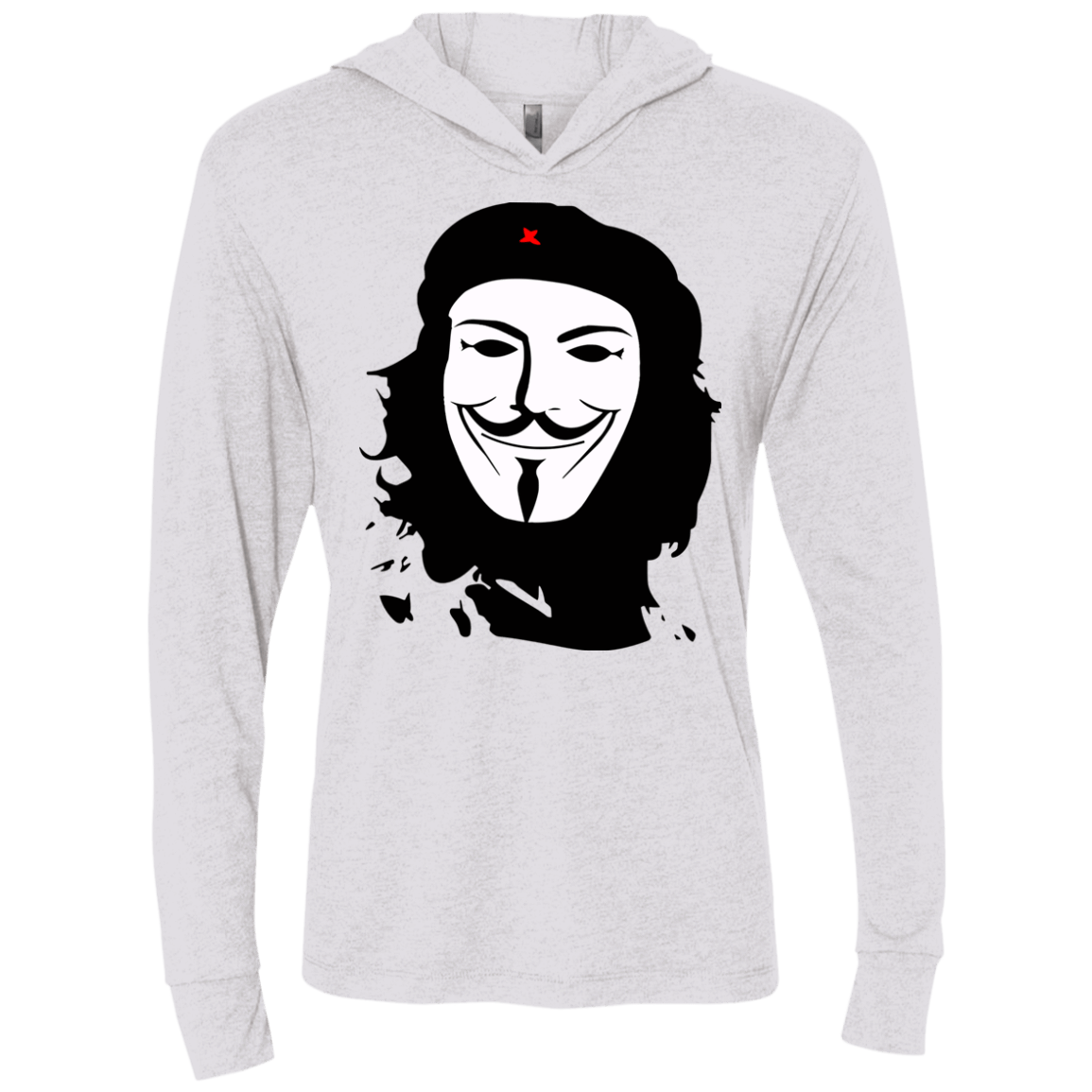 T-Shirts Heather White / X-Small Anonymous Guevara Triblend Long Sleeve Hoodie Tee