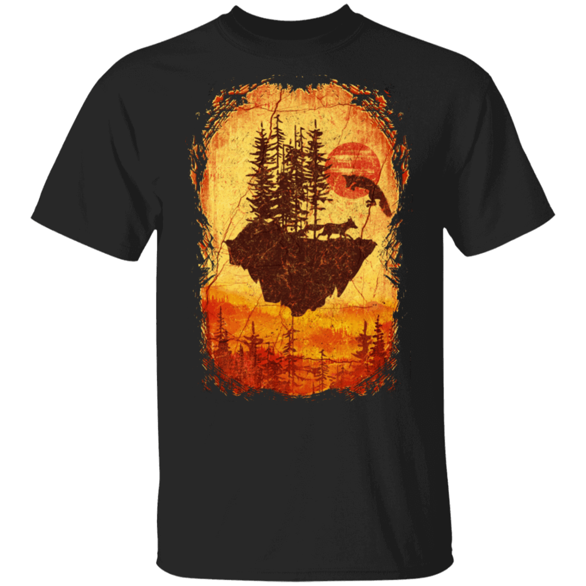 T-Shirts Black / S Antique Fox Jump T-Shirt