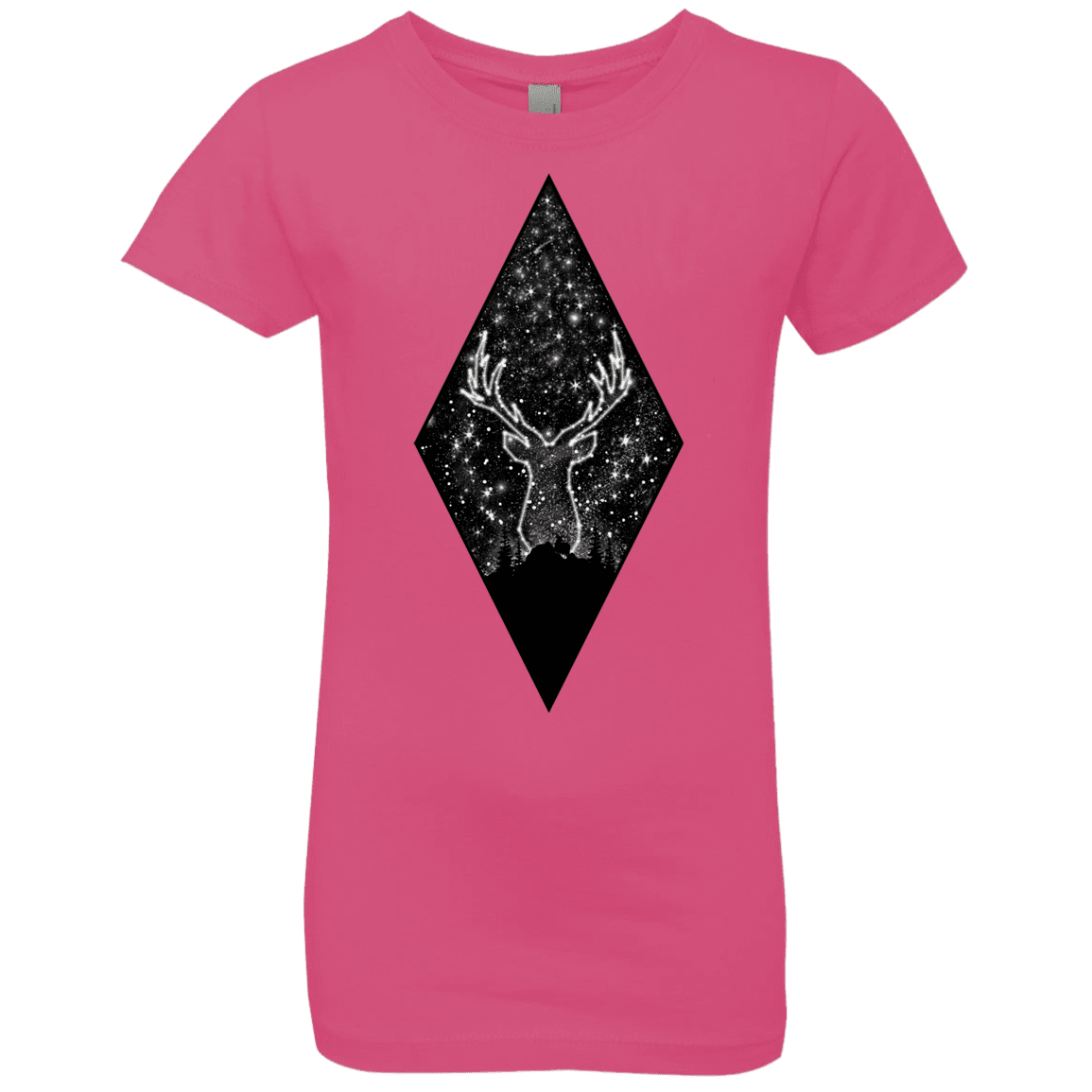 T-Shirts Hot Pink / YXS Antler Stars Girls Premium T-Shirt