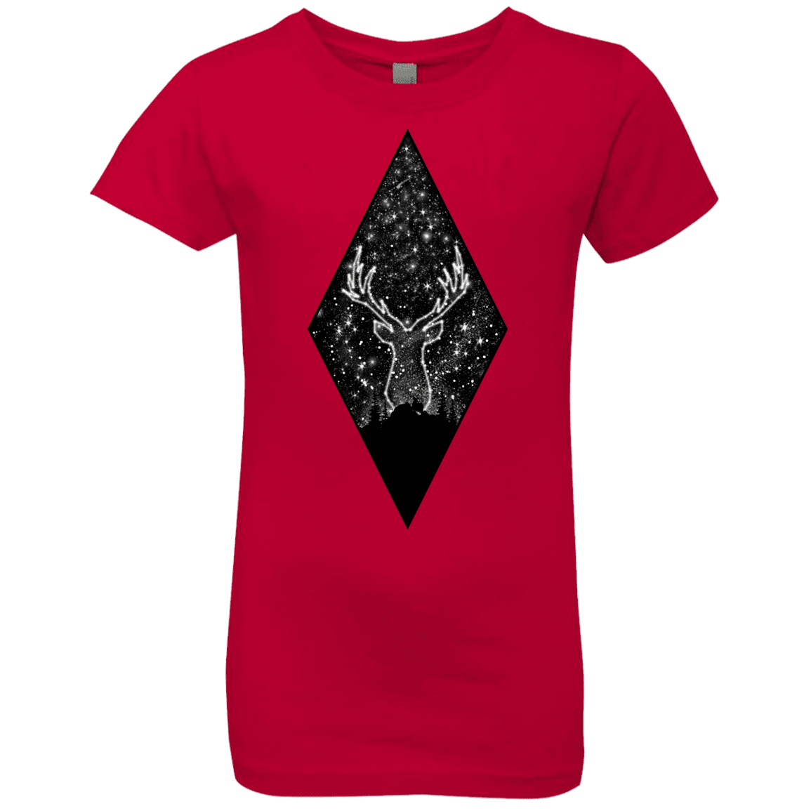 T-Shirts Red / YXS Antler Stars Girls Premium T-Shirt