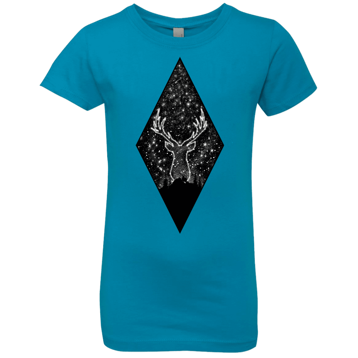 T-Shirts Turquoise / YXS Antler Stars Girls Premium T-Shirt