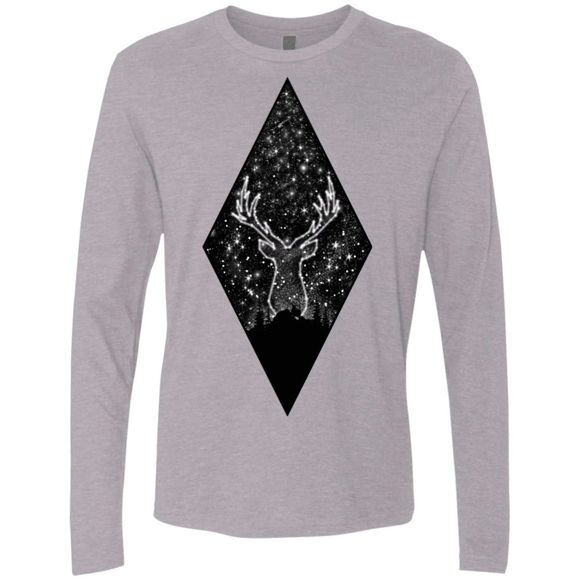 T-Shirts Heather Grey / S Antler Stars Men's Premium Long Sleeve