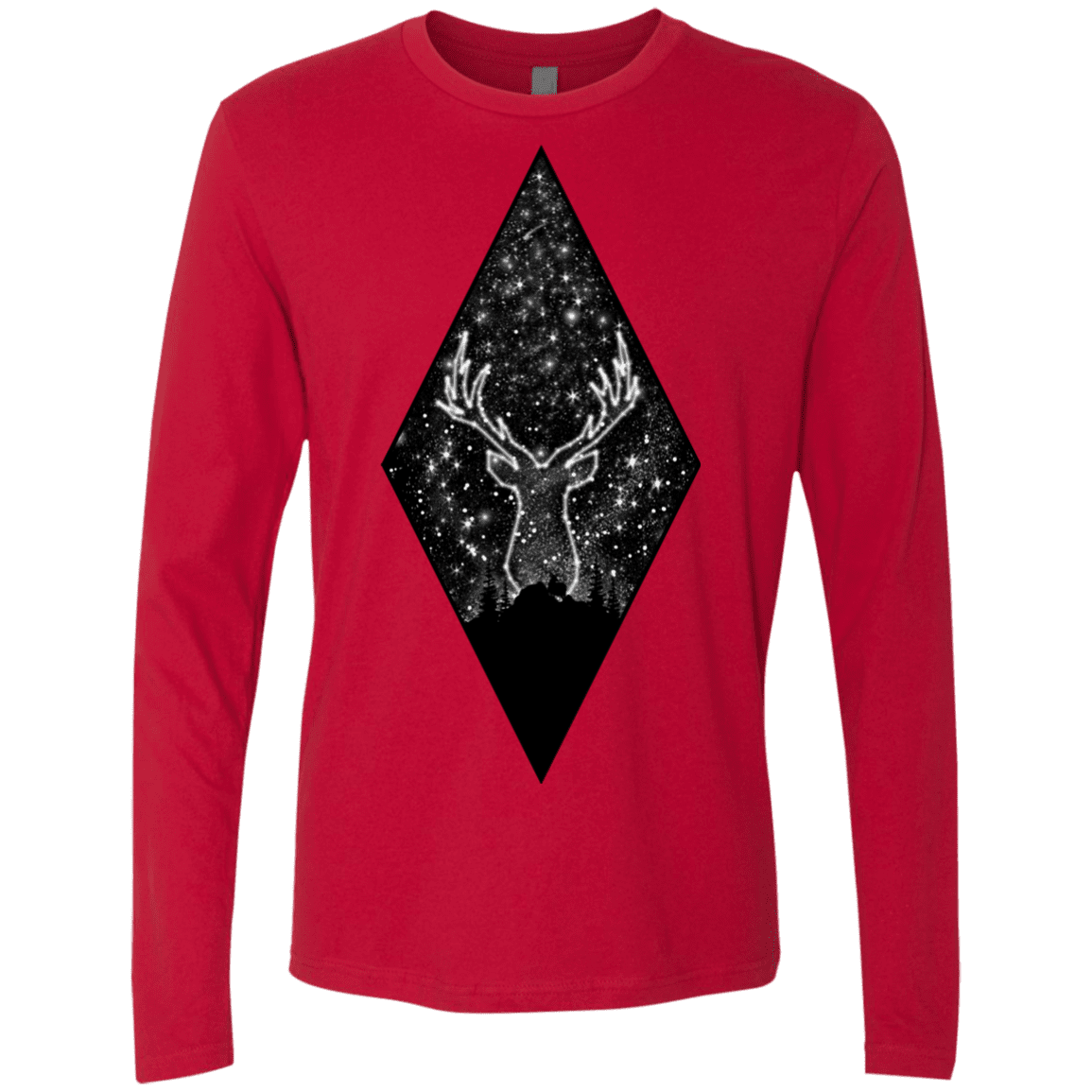 T-Shirts Red / S Antler Stars Men's Premium Long Sleeve
