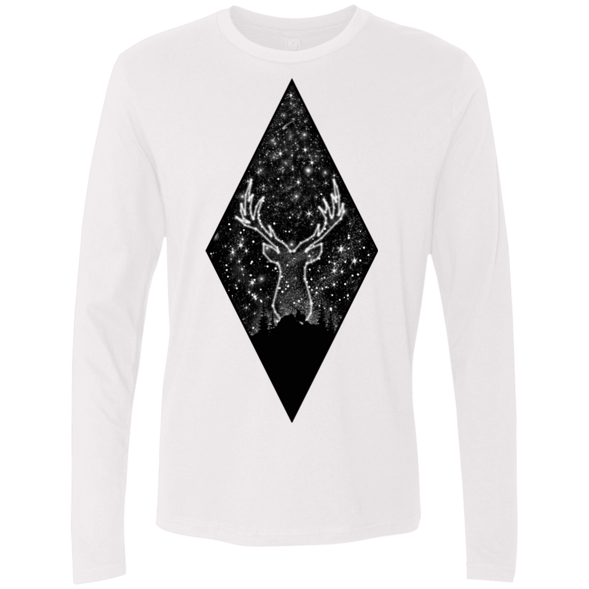 T-Shirts White / S Antler Stars Men's Premium Long Sleeve