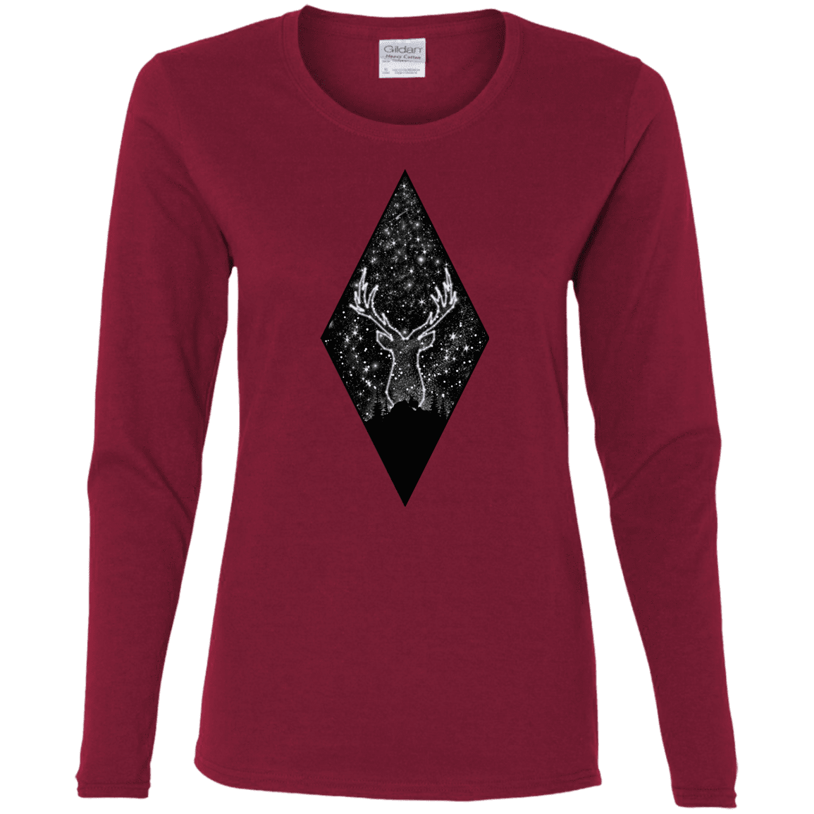 T-Shirts Cardinal / S Antler Stars Women's Long Sleeve T-Shirt