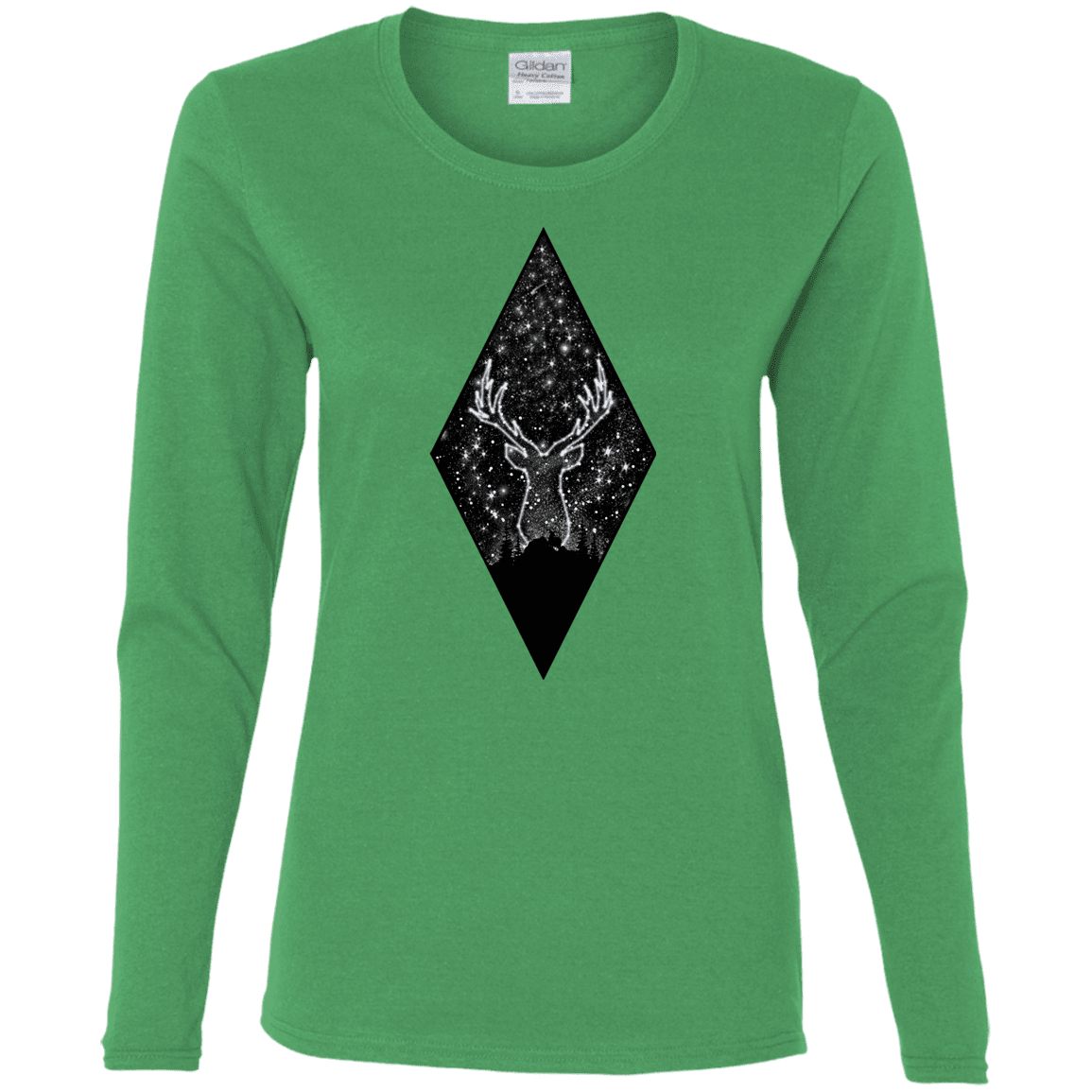 T-Shirts Irish Green / S Antler Stars Women's Long Sleeve T-Shirt