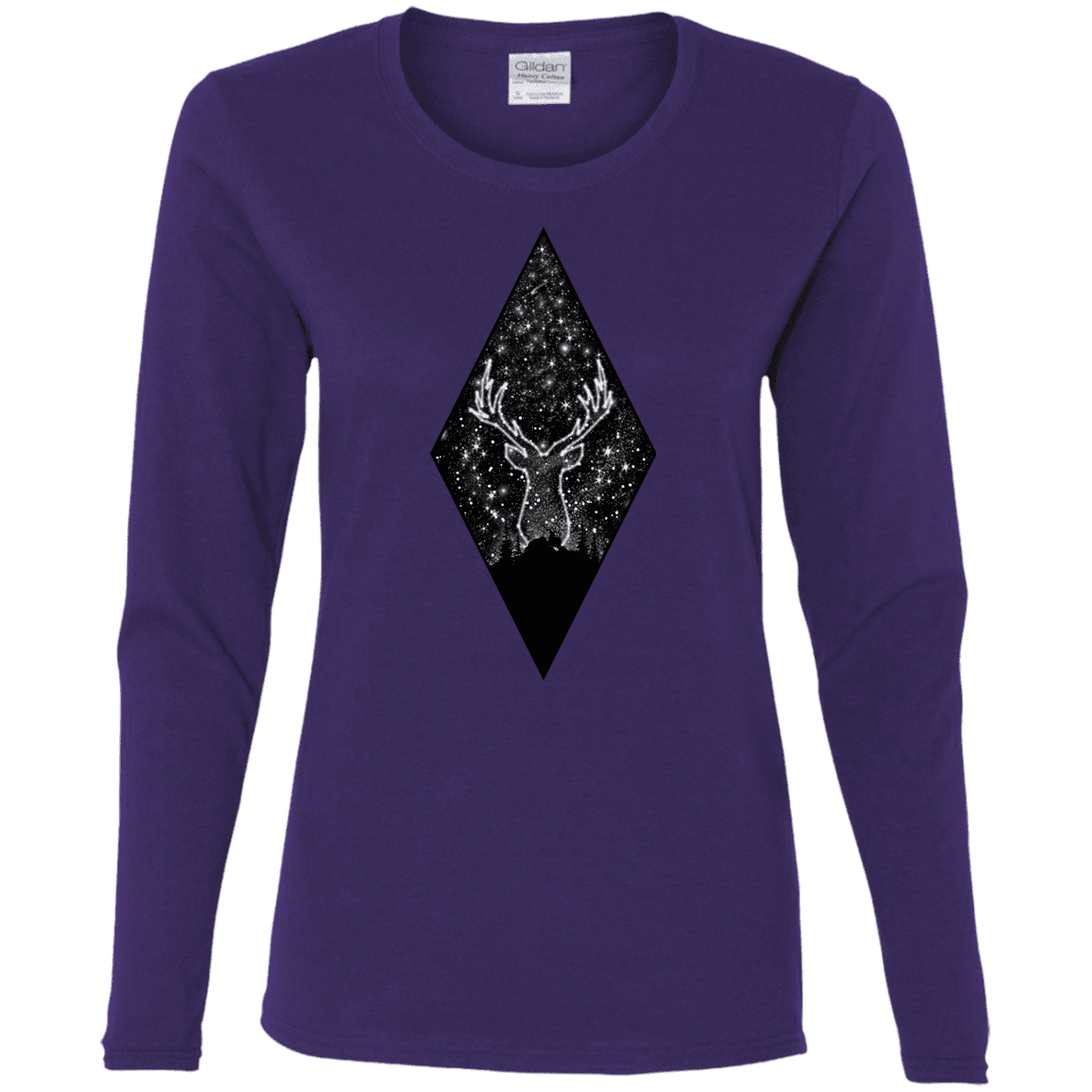 T-Shirts Purple / S Antler Stars Women's Long Sleeve T-Shirt
