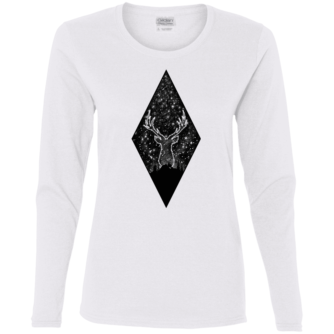 T-Shirts White / S Antler Stars Women's Long Sleeve T-Shirt