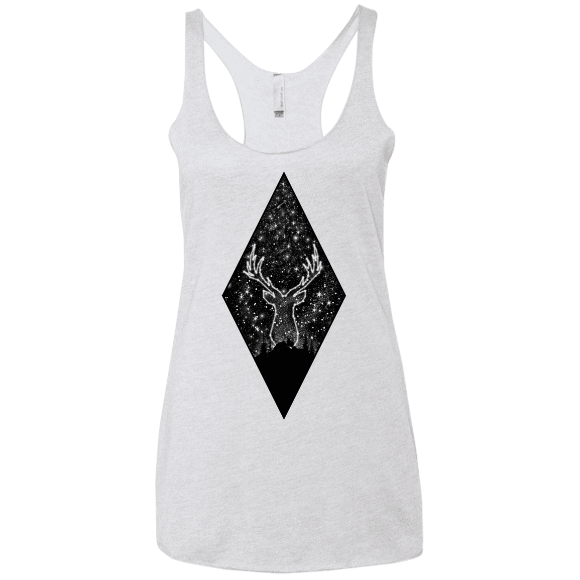 T-Shirts Heather White / X-Small Antler Stars Women's Triblend Racerback Tank