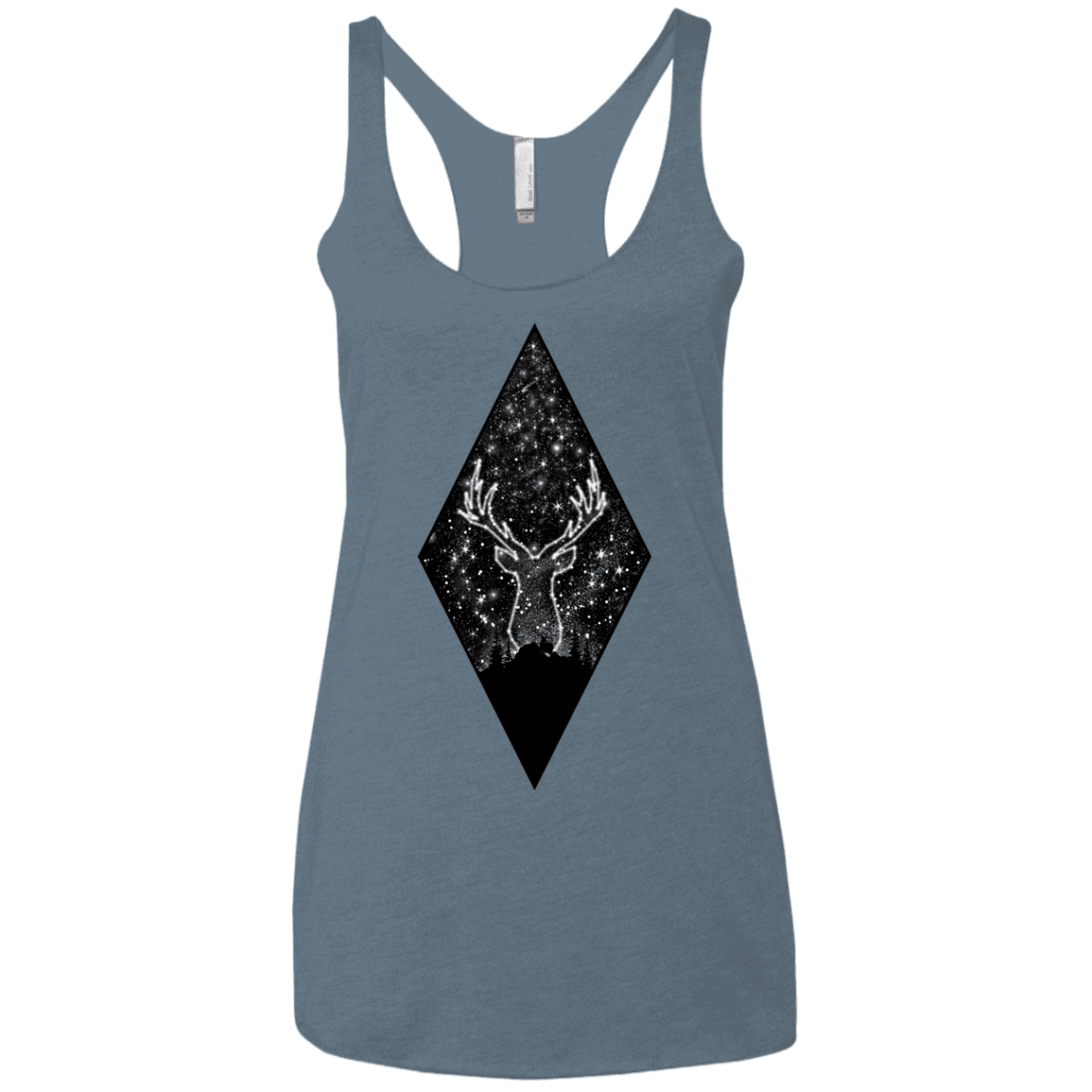 T-Shirts Indigo / X-Small Antler Stars Women's Triblend Racerback Tank