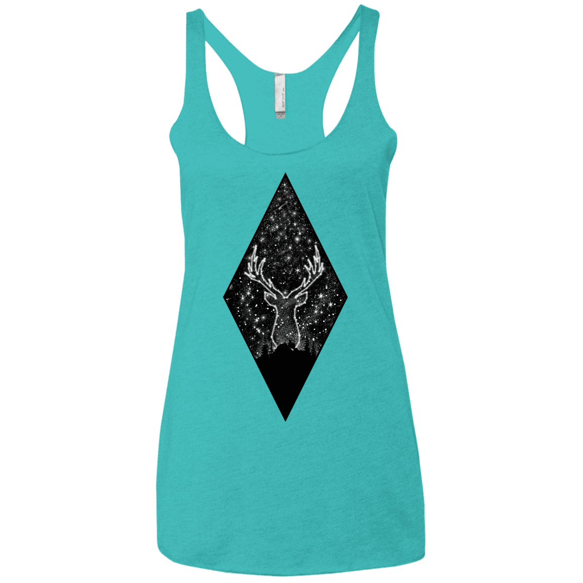 T-Shirts Tahiti Blue / X-Small Antler Stars Women's Triblend Racerback Tank