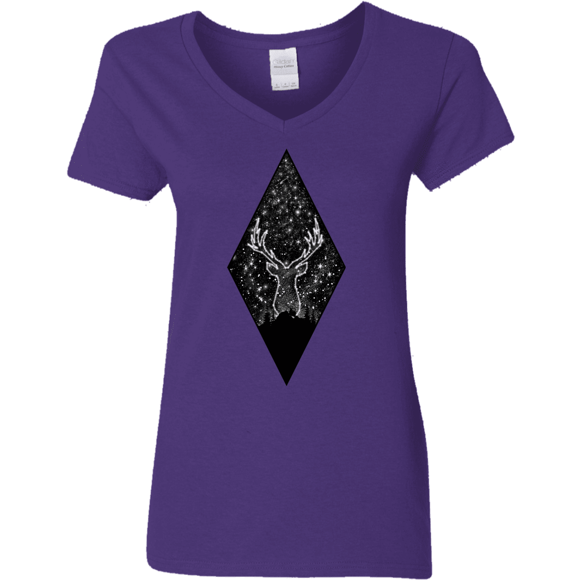 T-Shirts Purple / S Antler Stars Women's V-Neck T-Shirt