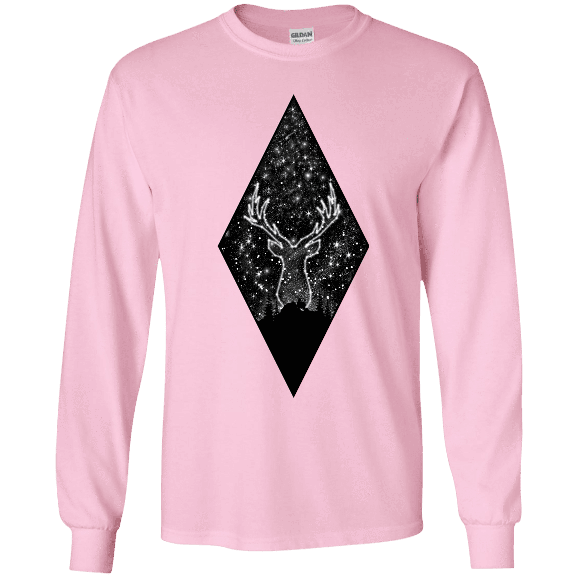 T-Shirts Light Pink / YS Antler Stars Youth Long Sleeve T-Shirt