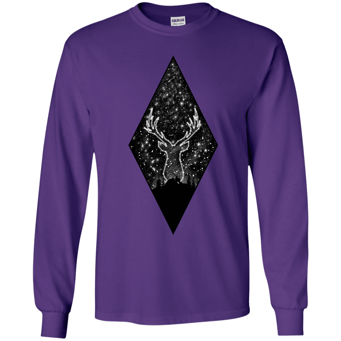T-Shirts Purple / YS Antler Stars Youth Long Sleeve T-Shirt