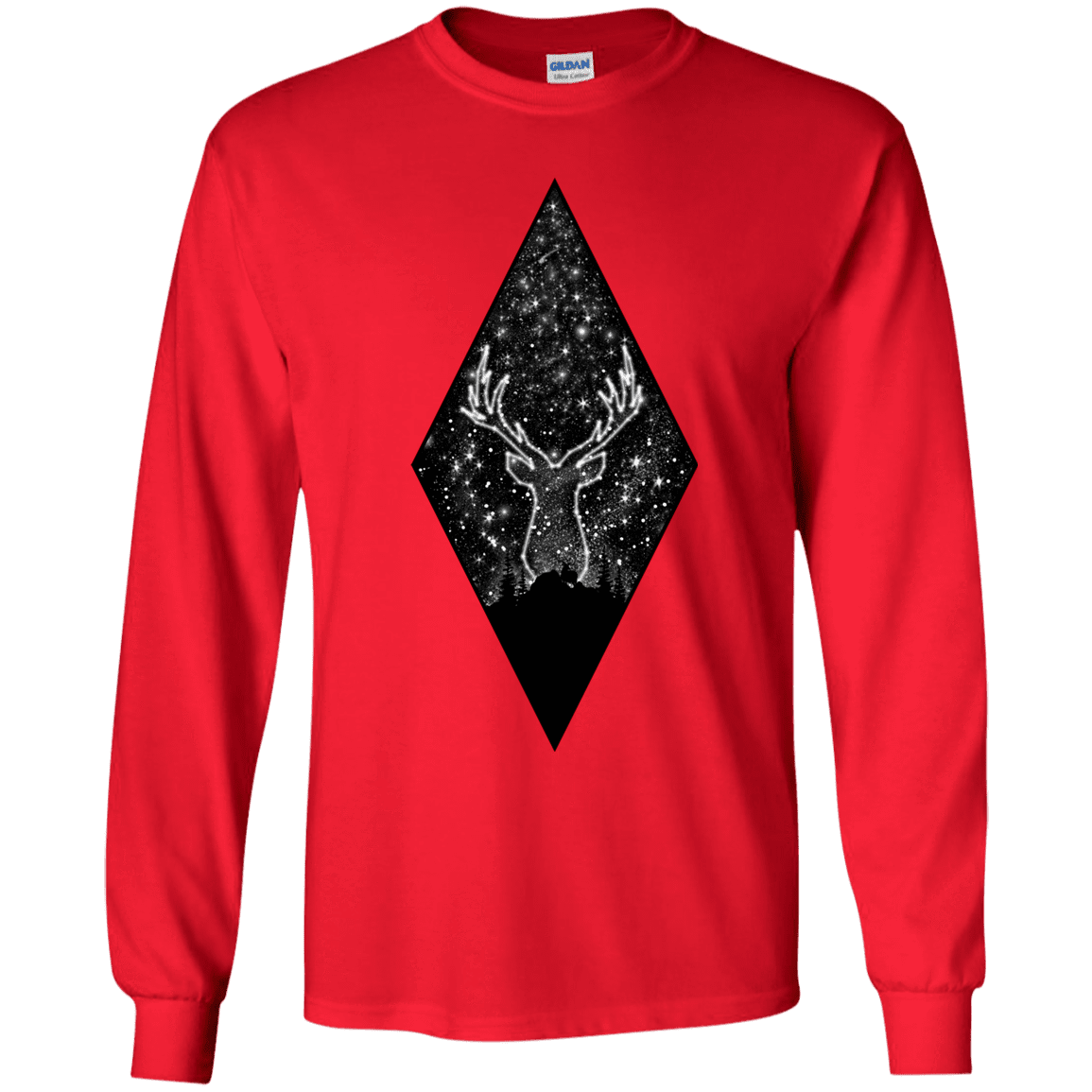 T-Shirts Red / YS Antler Stars Youth Long Sleeve T-Shirt