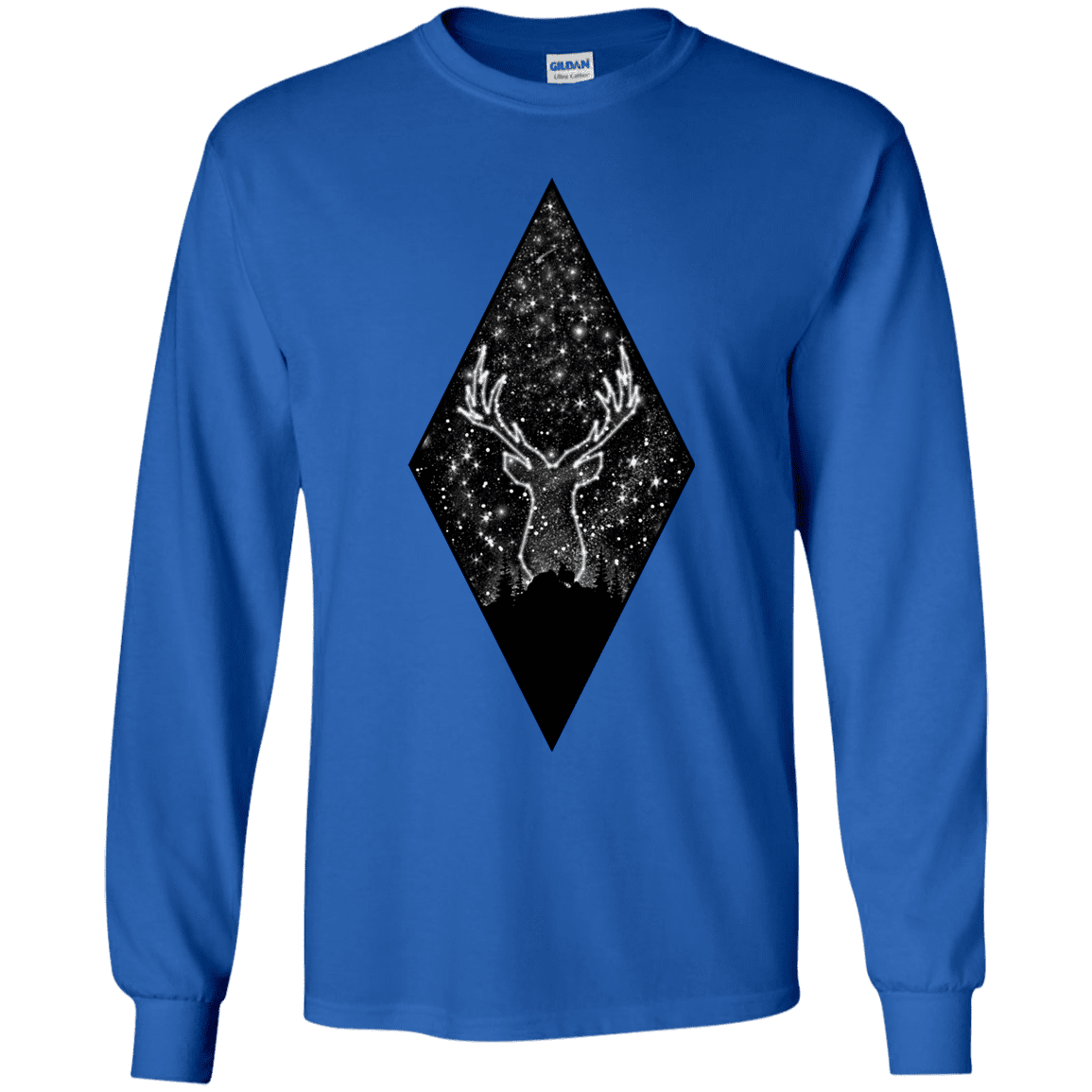 T-Shirts Royal / YS Antler Stars Youth Long Sleeve T-Shirt