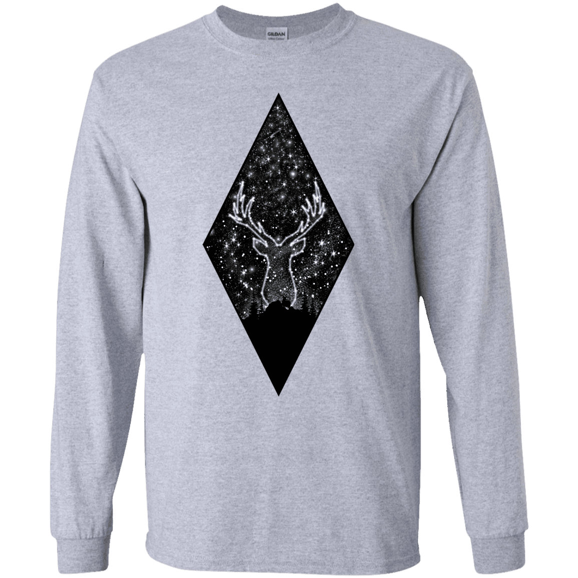 T-Shirts Sport Grey / YS Antler Stars Youth Long Sleeve T-Shirt