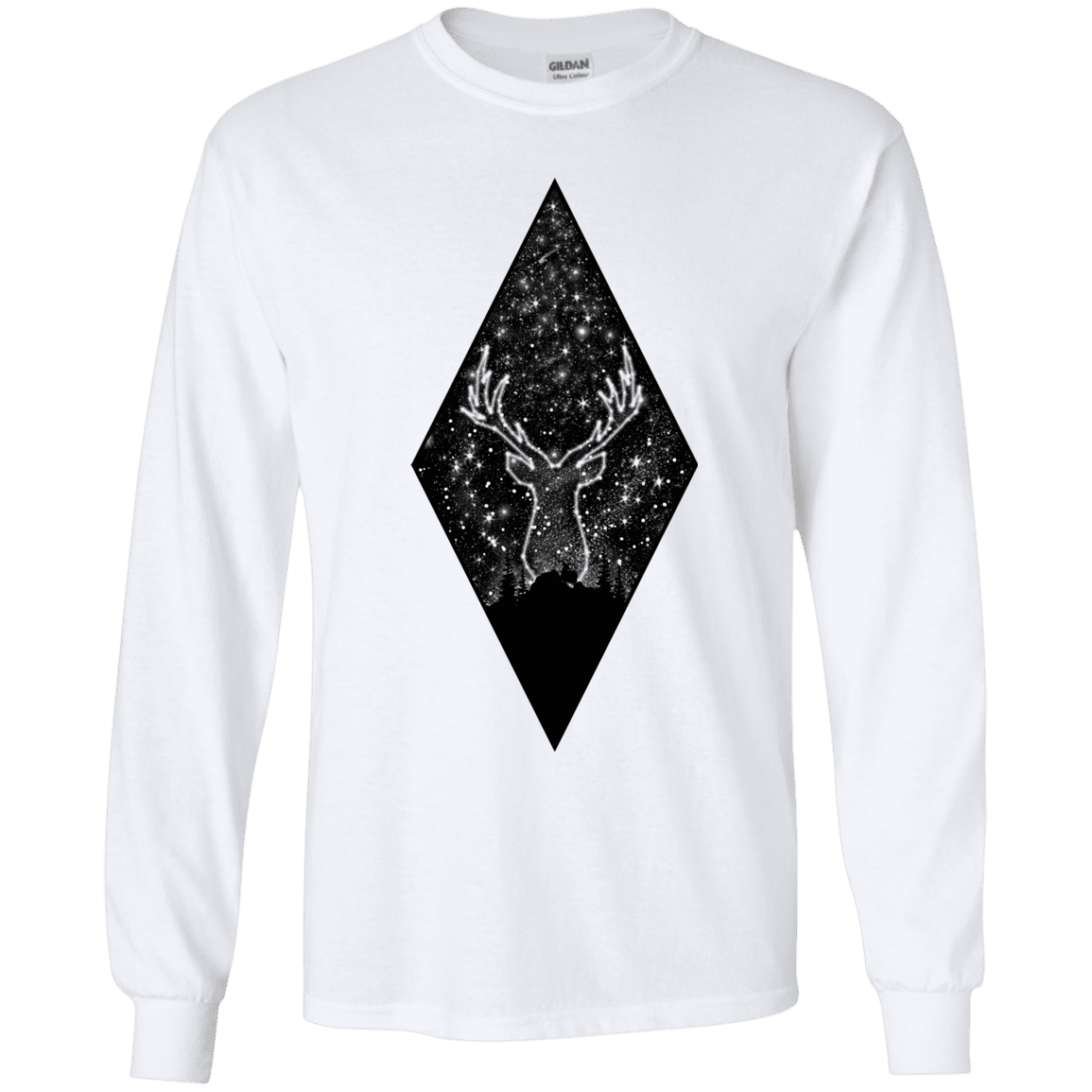 T-Shirts White / YS Antler Stars Youth Long Sleeve T-Shirt