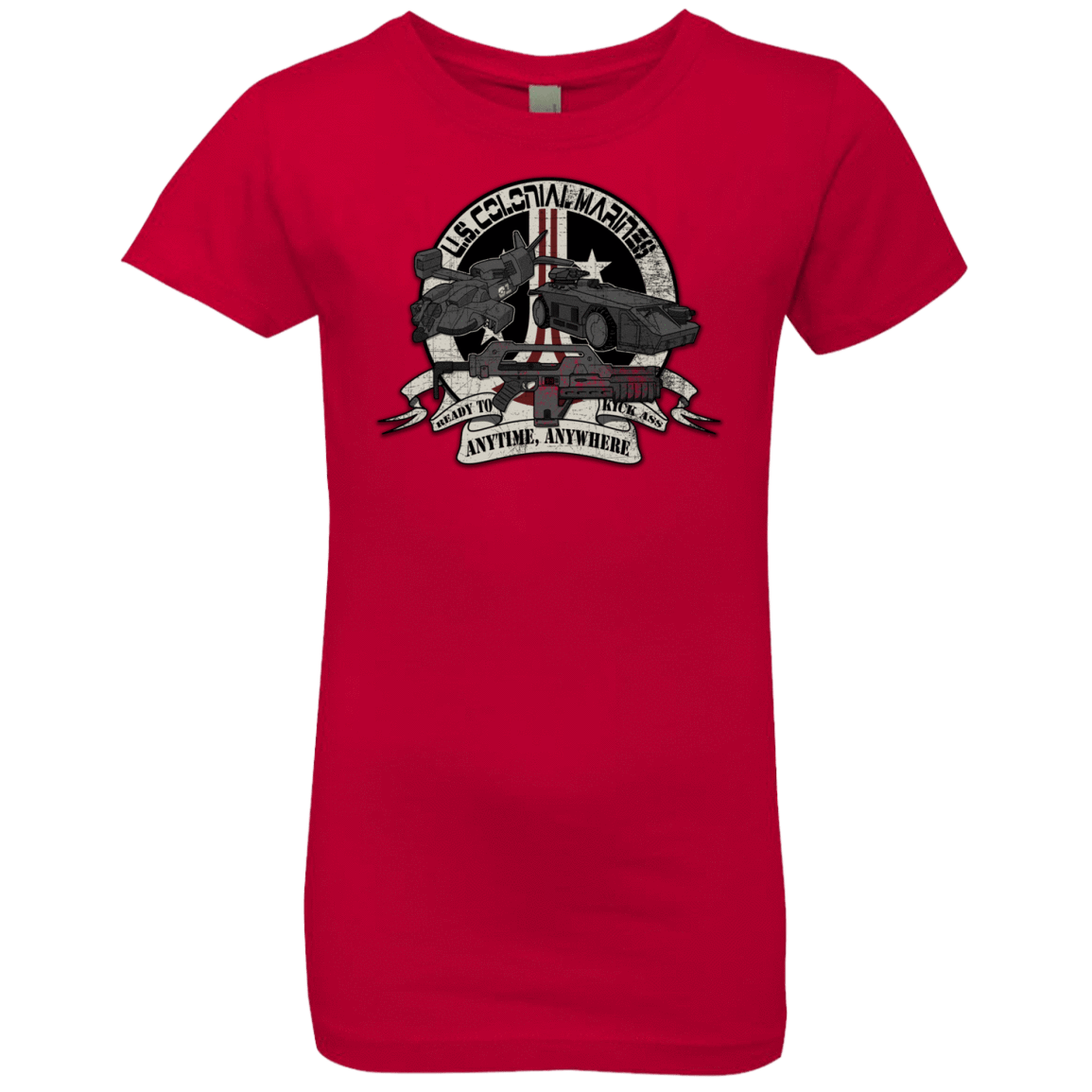 T-Shirts Red / YXS Anytime Anywhere Girls Premium T-Shirt