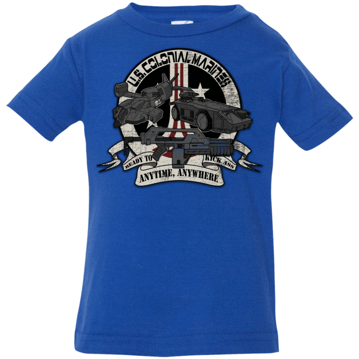 T-Shirts Royal / 6 Months Anytime Anywhere Infant Premium T-Shirt