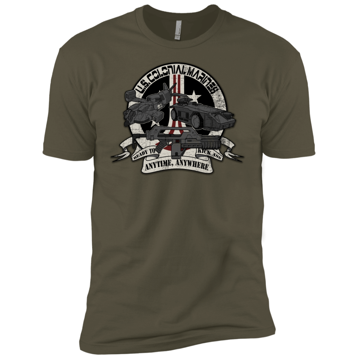 T-Shirts Military Green / X-Small Anytime Anywhere Men's Premium T-Shirt