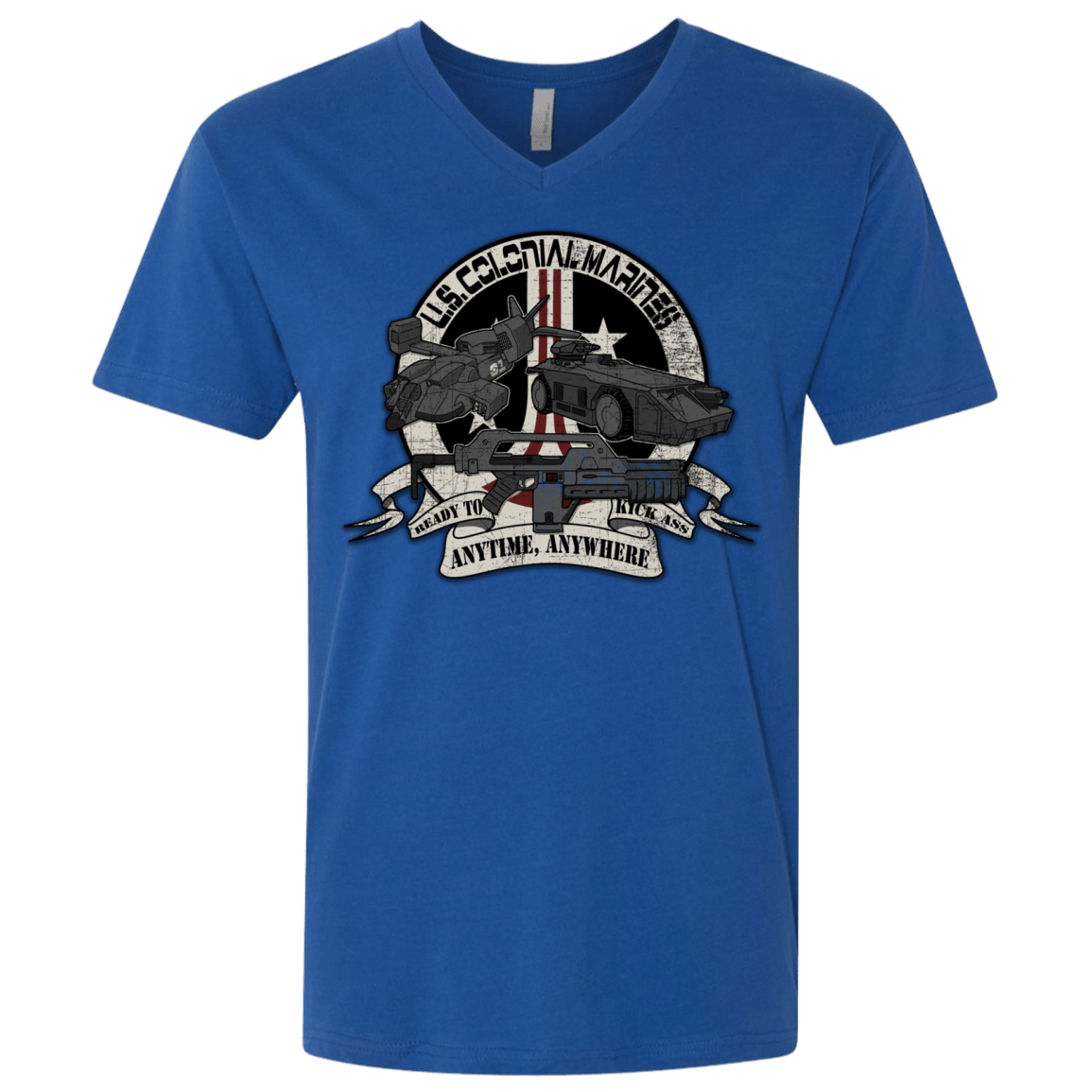 T-Shirts Royal / X-Small Anytime Anywhere Men's Premium V-Neck